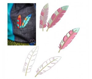 Stickserie - Federtiere Federn